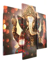 Cuadros Tripticos De 90x80 De Ganesha, Con Bastidor Madera.