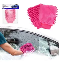 Guante De Microfibra Multiusos Slim Company Lavado De Auto Limpieza Hogar Rosa