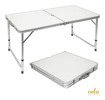 Mesa Plegable Portatil De Aluminio Armable Ajustable Camping