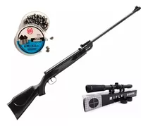 Combo Rifle De Aire Chumbera 5,5 + Mira 4x20 + Chumbos