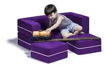 Jaxx Zipline Modular Kids Loveseat Amp; Ottomans/fold 8dz8x