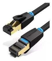 Cable De Red Vention Cat8 Certificado -  15 Metros - Premium Patch Cord - Blindado Sstp Rj45 Ethernet 40gbps - 2000 Mhz - 100% Cobre - Ikabn