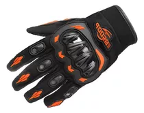 Guantes Para Moto Protección Invierno Impermeables Ciclismo Color Negro/naranja Talla Xl