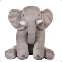 Almofada Elefante Pelúcia 60cm Travesseiro Bebê Antialérgico