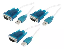 Kit 3 Cabos Conversor Usb Rs232 Porta Serial 9 Pinos  Hl-340