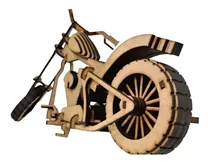 Miniatura Moto Chopper Billy Bike 3d, Quebra Cabeça Em Mdf