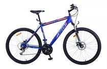 Mountain Bike Masculina Kova Alpes R27.5 21v Cambios Shimano Color Azul/celeste Con Pie De Apoyo