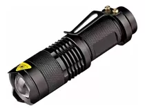 Lámpara Luz Linterna Táctica Militar Campismo Alpinismo Deportiva Multiusos Batería Recargable Led Q5 Zoom Aluminio Color De La Linterna Negro Color De La Luz Blanca