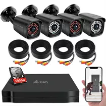 Kit De Cámara Dvr De Videovigilancia De Circuito Cerrado A-t