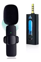 Un Microfono Inalambrico Solapa 3.5 Camara Parlante Celular Pc Color Negro