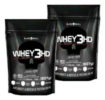 2x Whey 3hd Isolado Concentrado Hidrolisado Black Skull Sabor Morango