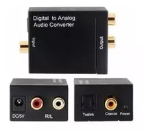 Convertidor Audio Digital Optico A Analogo 2 Rca Rojo Blanco