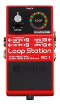 Pedal De Efecto Boss Loop Station Rc-1  Rojo