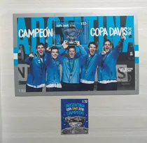 Argentina Campeón Copa Davis 2016. Hb Y Sello. Mint