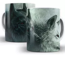 Caneca Lobo Animal Paisagem Selvagem Porcelana 01