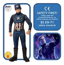 Vengadores 4 Deluxe Capitan America Disfraz Y Máscara