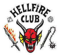 Adesivo Hellfire Club Nerd Rpg Dados D4 D6 D8 D12 D20 15x14