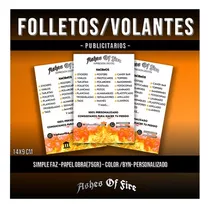 1000 Folletos Flyers 14x10cm O 13x9cm Simple Faz Color Byn