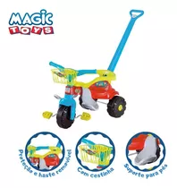Motoca Triciclo Infantil Magic Toys Tico-tico Festa Azul
