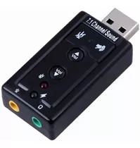 Tarjeta De Sonido Usb 7.1 Externo Con Control De Volumen 