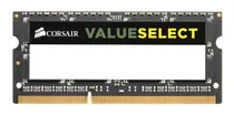 Memória Ram Value Select Color Preto  8gb 1 Corsair Cmso8gx3m1a1600c11