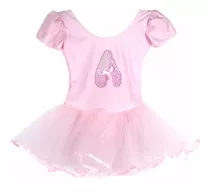 Vestido Malla De Ballet Con Imagen Zapatilla Niñita