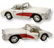 Carrinho Miniatura De Ferro Antigo Abre Portas Corvette 1957