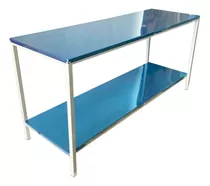 Mesa Acero Inoxidable 180x60x85 Y Estante De Acero 