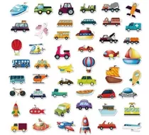 50 Stickers Impermeables  Transporte, Adhesivos, Pegatinas