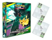 Álbum Pasta Fichário Pokemon Com 20 Folhas União De Aliados