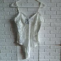 Body Blanco De Encaje Para Dama, Original Forever21, Talla L