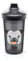 Copo De Transição Antivazamento 320ml Eco Max Cachorro Lillo Cor Preto