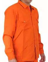 Camisa Naranja Gabardina Somos Fabricantes Precio Por 100 U