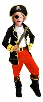Disfraz Pirata Para Niños Halloween Con Gorro Parche Chaleco