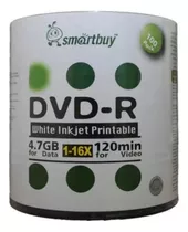 600 Midia Dvd-r Printable Smartbuy 4.7gb 120 Minutos 16x