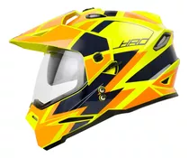 Casco Moto Hro Mx330 Multiptopósito Con Sun Visor Norma Dot