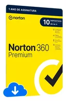 Antivírus Norton 360 Premium Proteção 10 Pcs Mac Android Ios