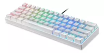 Teclado Gamer Motospeed Mecânico Outemu Rgb - Ck61white Cor De Teclado Branco Idioma Inglês Internacional