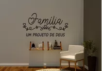 Adesivo Decorativo Parede Cabeceira Família Cristão Gospel