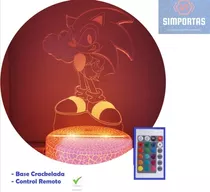 Lámpara Sonic Visual 3d Única Base Crack Y Control Remoto