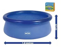 Piscina Inflável Redonda Mor De 1.8m X 63cm 1400l Azul