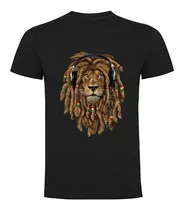 Polera Leon Rasta Reggae Algodon  Estampadas