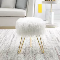 Taburete Peludo De Peluche Dormitorio, Silla Pequeña E...