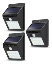 Pack X3 Foco Led Solares Exterior Luz Solar Foco Led Sensor