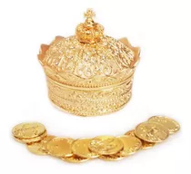 Juego De Arras De Boda Corona De Oro Elegante 13 Moneda...
