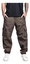 Pantalon Cargo De Gabardina Mom De Hombre