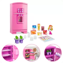 Geladeira Criança Cozinha Brinquedo Infantil Mini Comidinha 