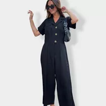 Elegante Jumpsuit Blanco De Lino Para Mujer - Shadows