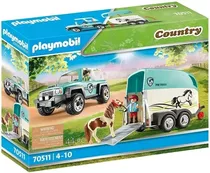 Playmobil Country Carro Com Trailler Para Pônei 70511