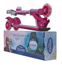 Patinete Infantil Metal Frozen 3 Rodas C/ Led - Buzina